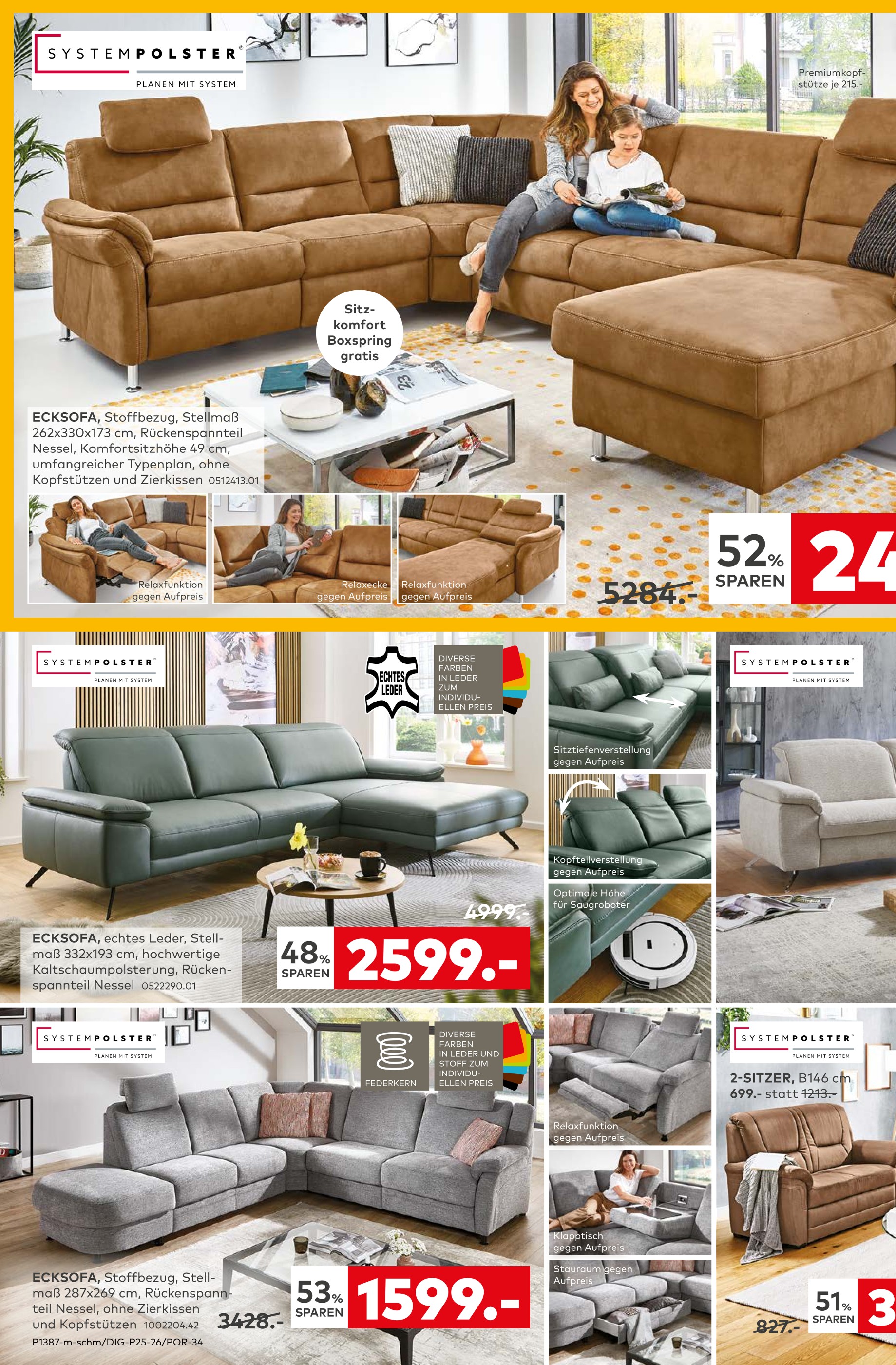 Sofa Angebot im aktuellen porta Möbel Prospekt auf Seite 2